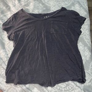 LOFT Women's Charcoal Short Sleeve Tee